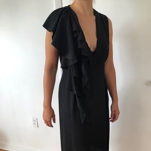 MAISON MARTIN MARGIELA black deconstructed dress